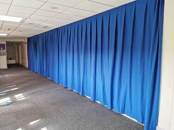 Blue Commercial Curtains